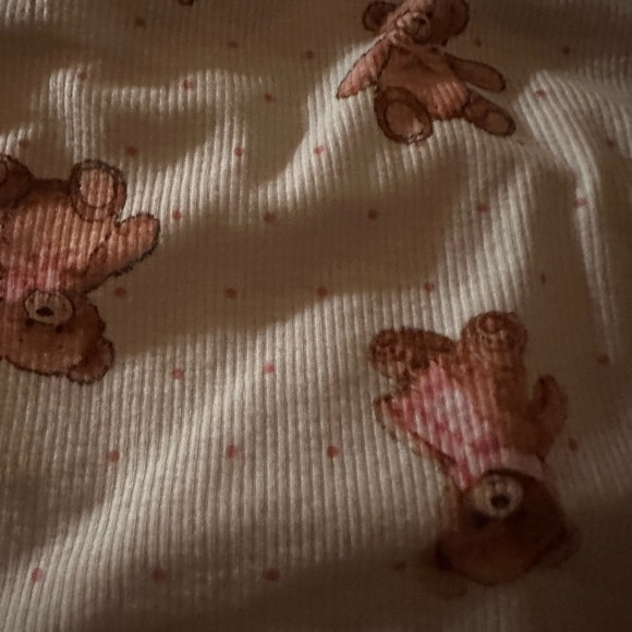 SHEIN White and Pink Teddy Bear Maternity Pajama Set - Picture 2 of 2